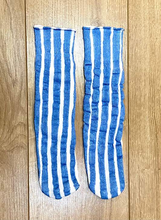 Metallic stripe socks