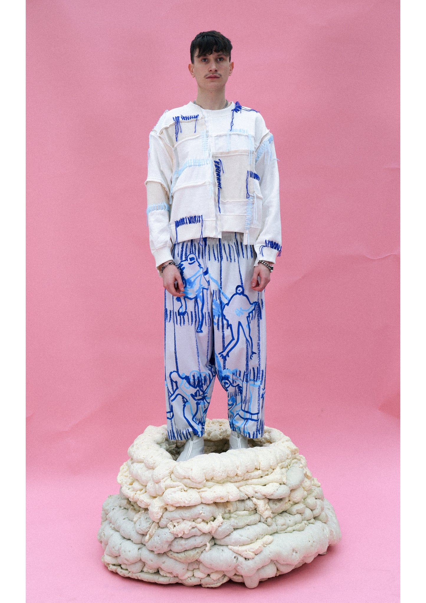 Blue Stitches Sweatshirt