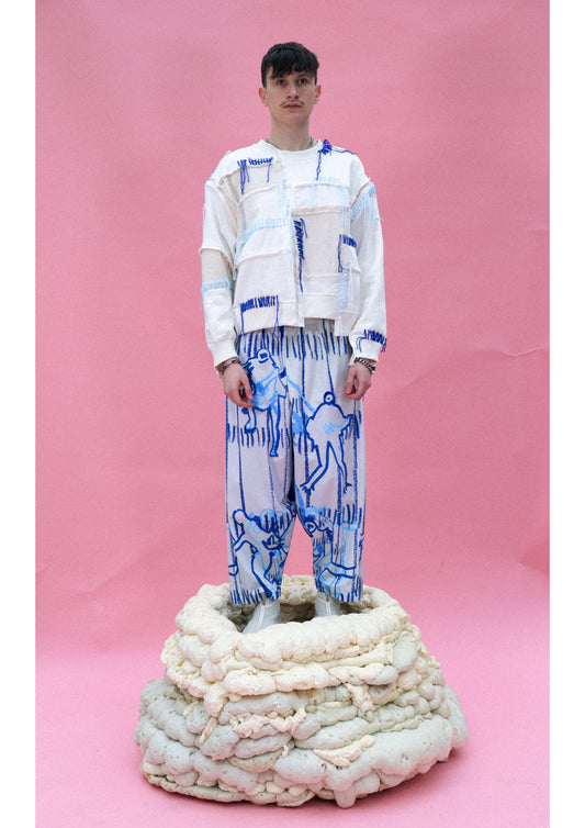 Blue Stitches Sweatshirt