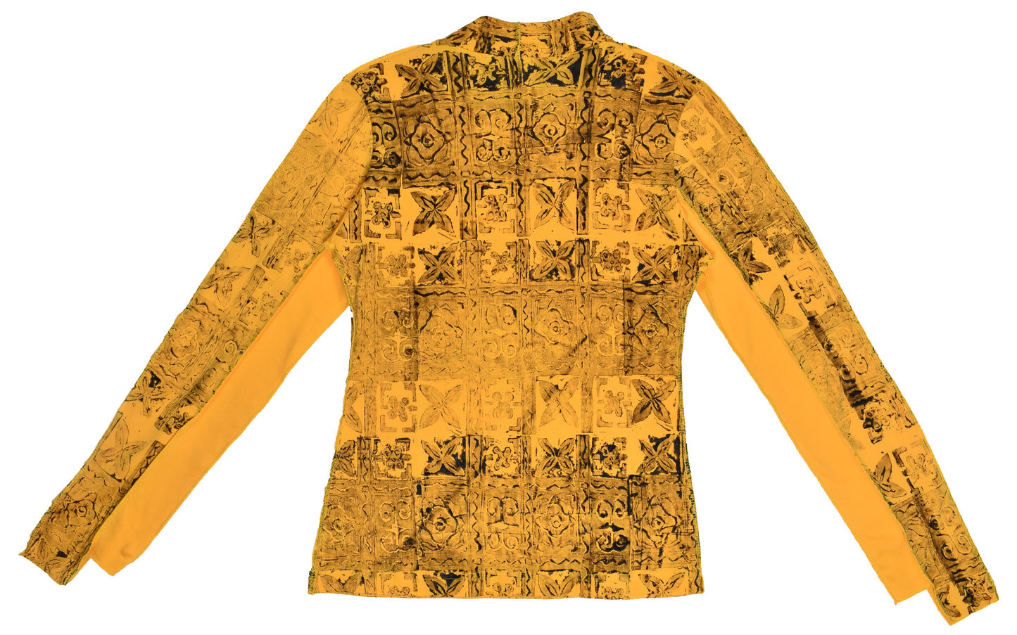 Yellow Artefact Print Top