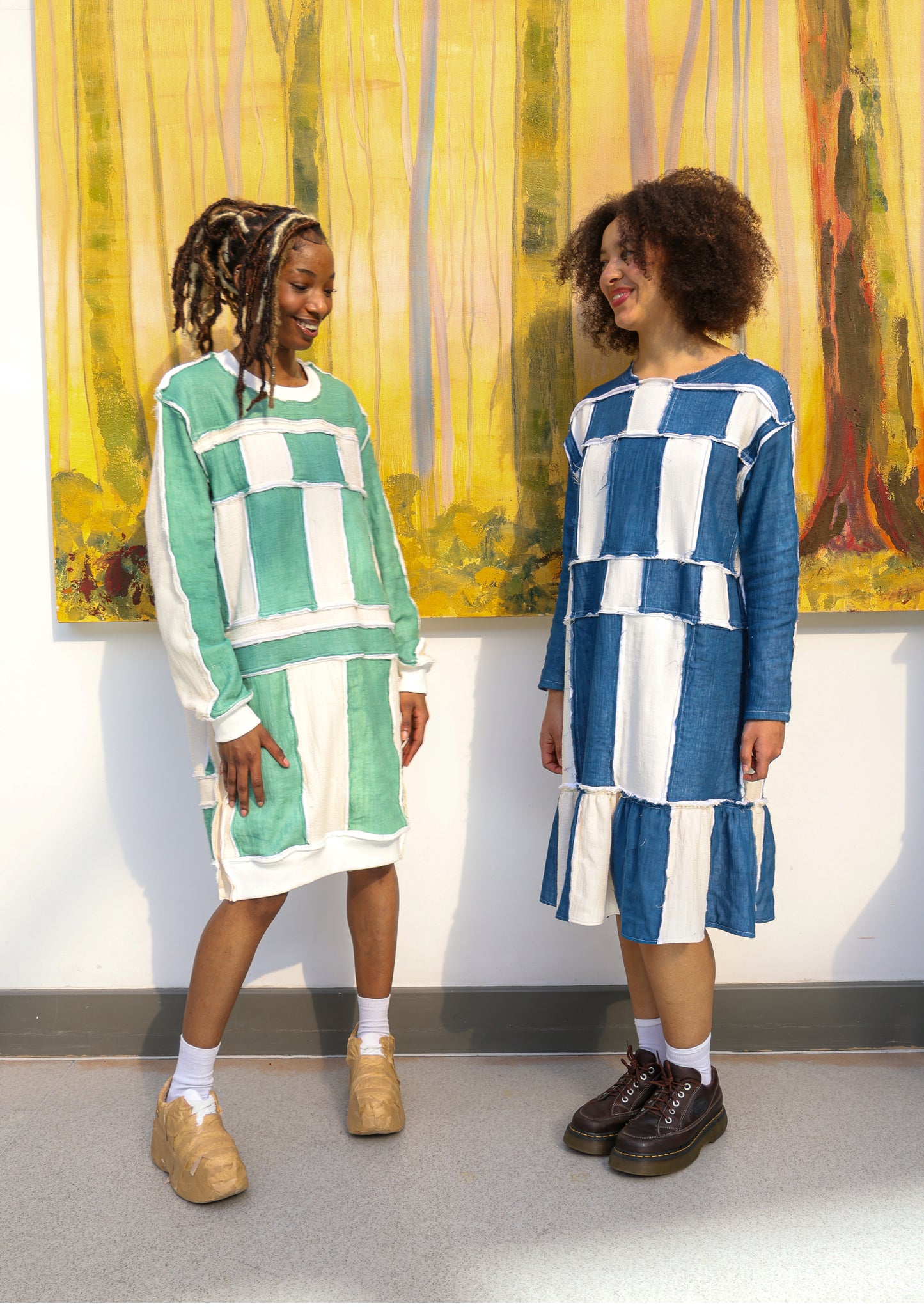 Indigo Battenberg Dress