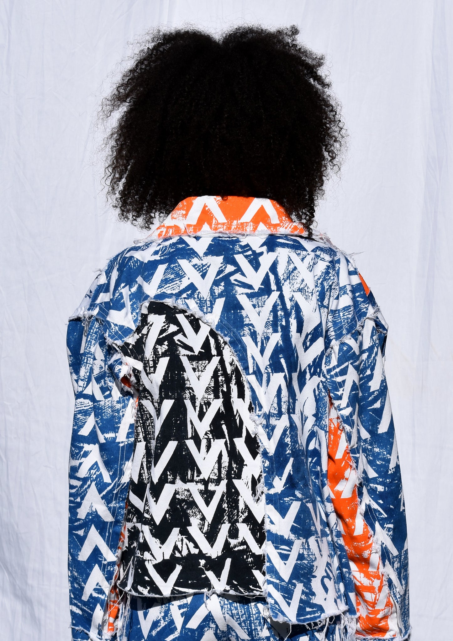 Chevron Denim Jacket