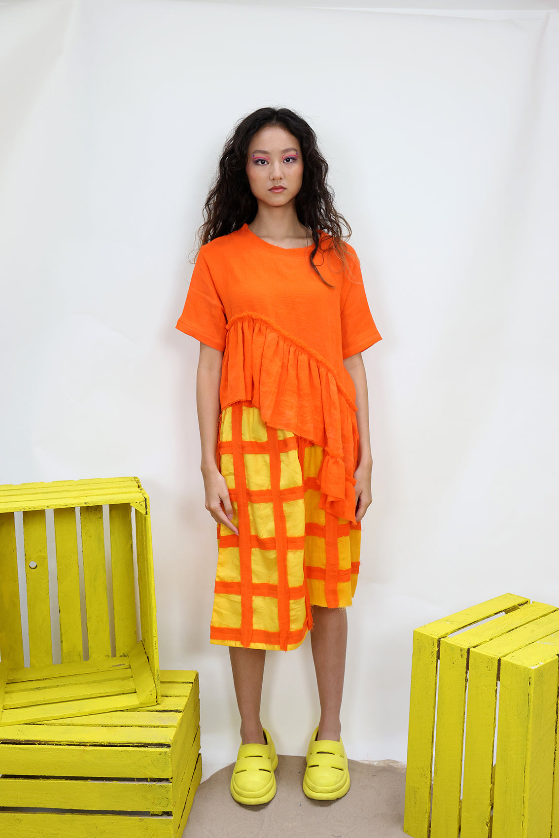 Sunshine Grid Skirt