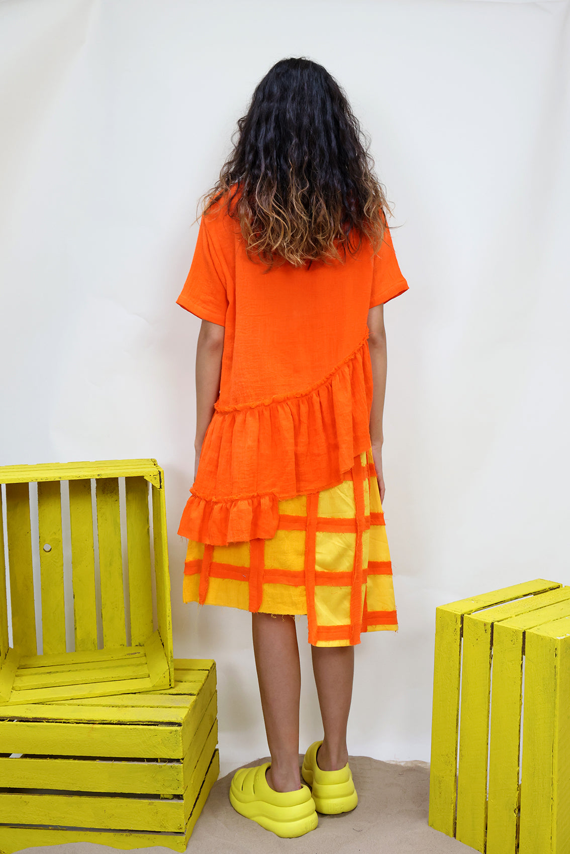 Sunshine Grid Skirt