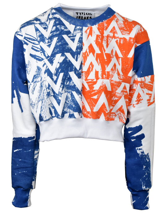 Half Orange Crayon Sweatshirt