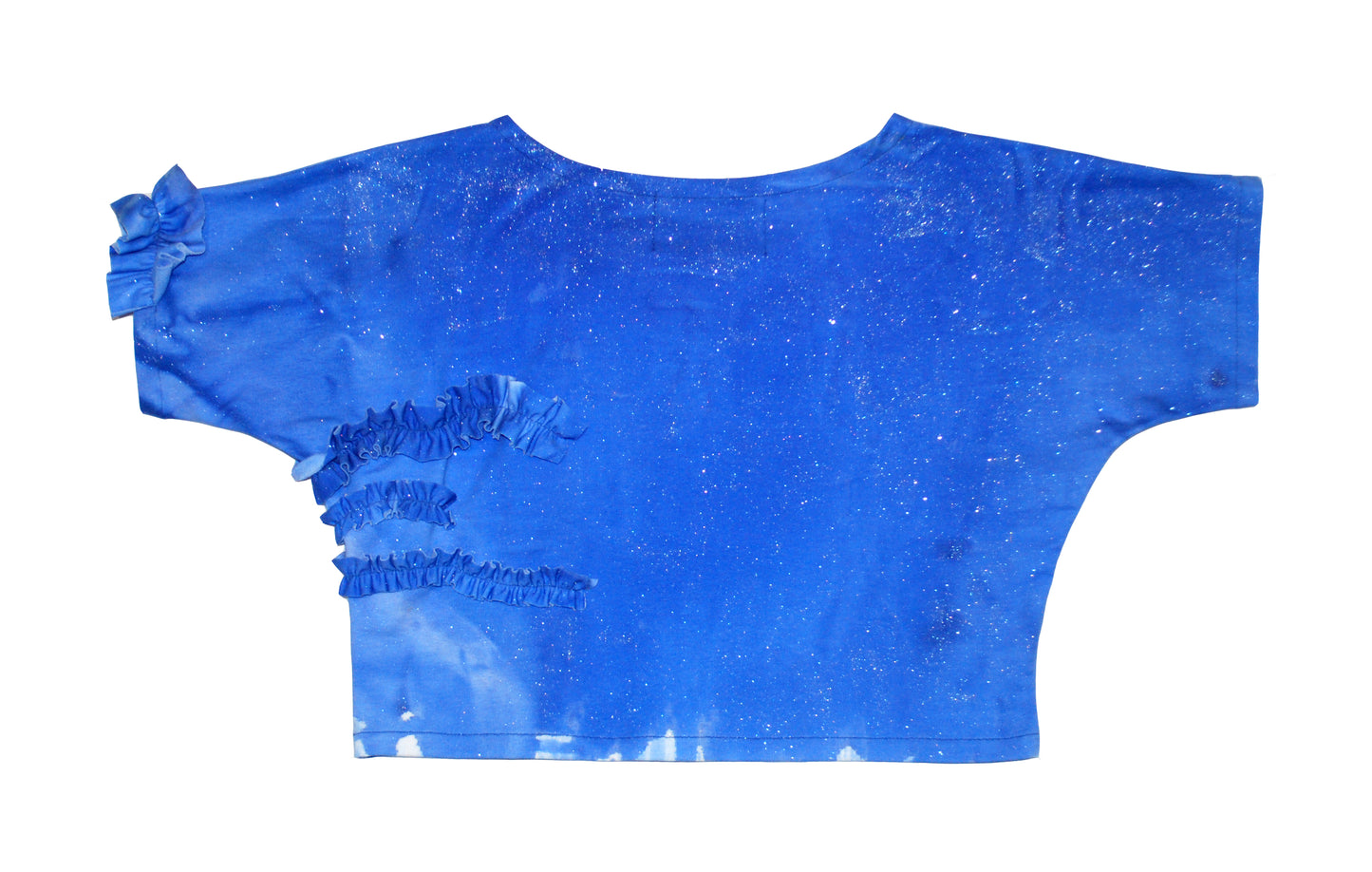 Blue Frills Glitter Top