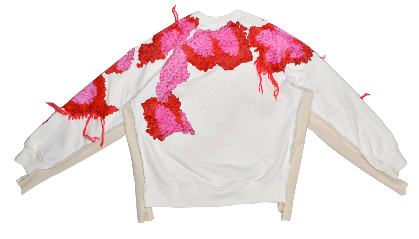 Red Tufting Sweatshirt