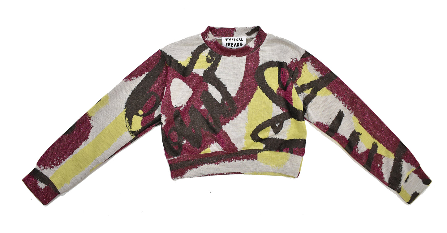 Glitter Limbs Crop Jumper