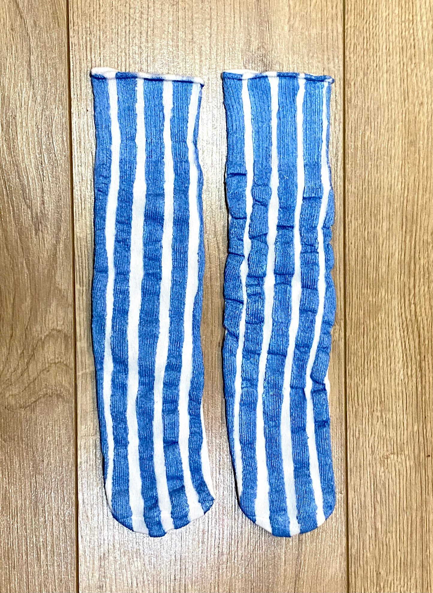 Metallic stripe socks