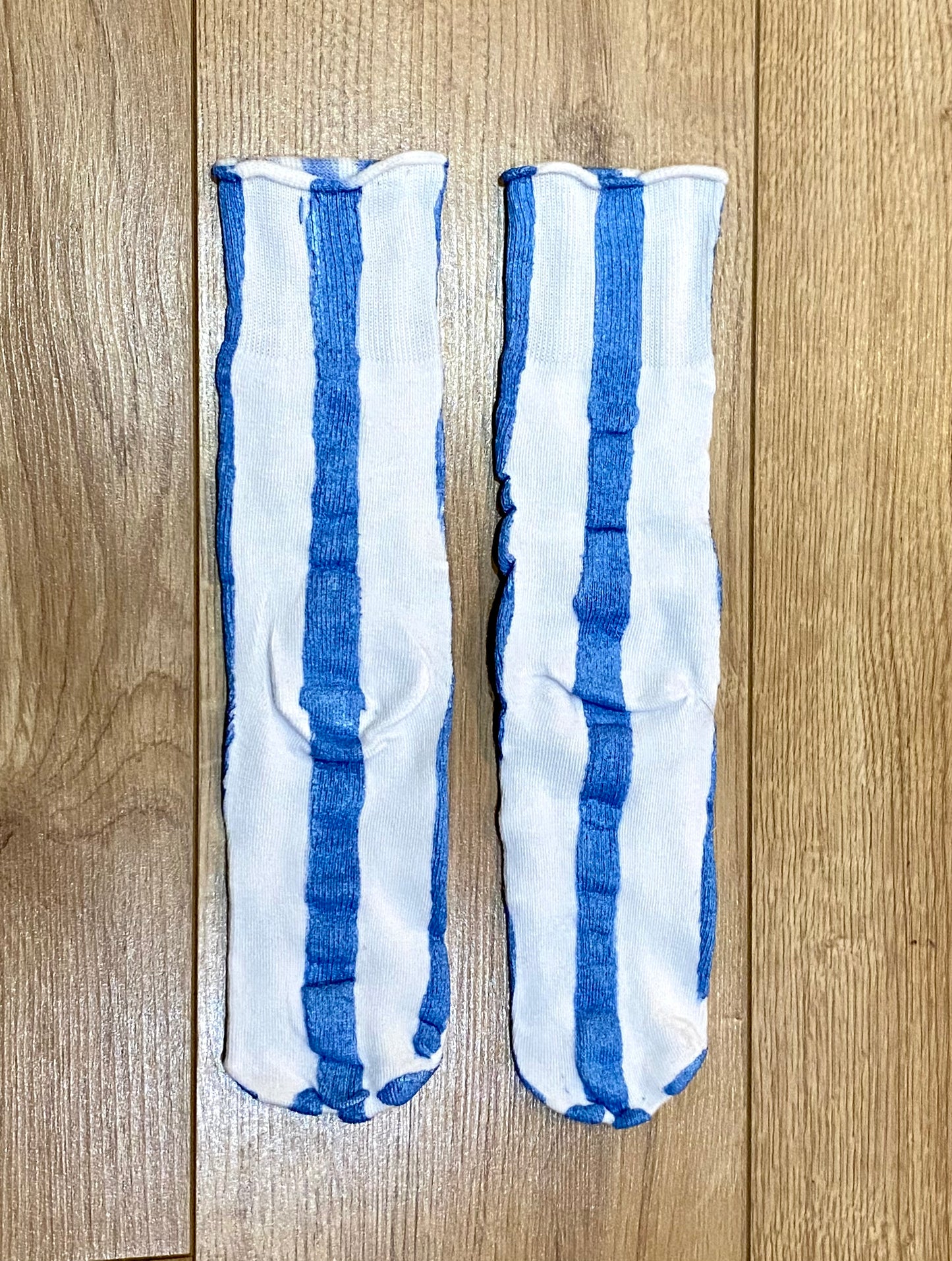 Metallic stripe socks