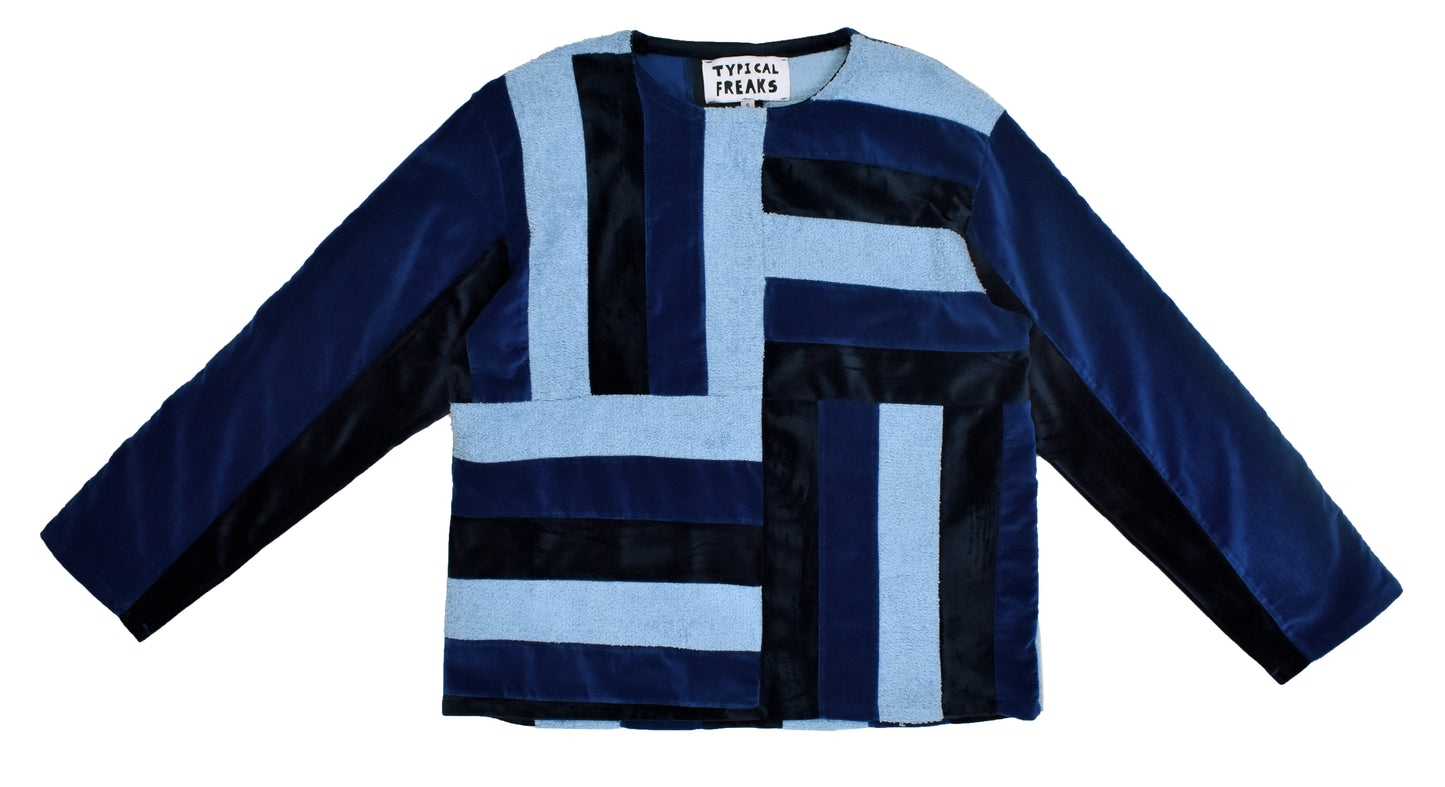 Blue Velvet Quilt Jumper