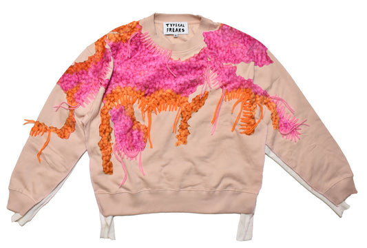 Pink Tufting Sweatshirt