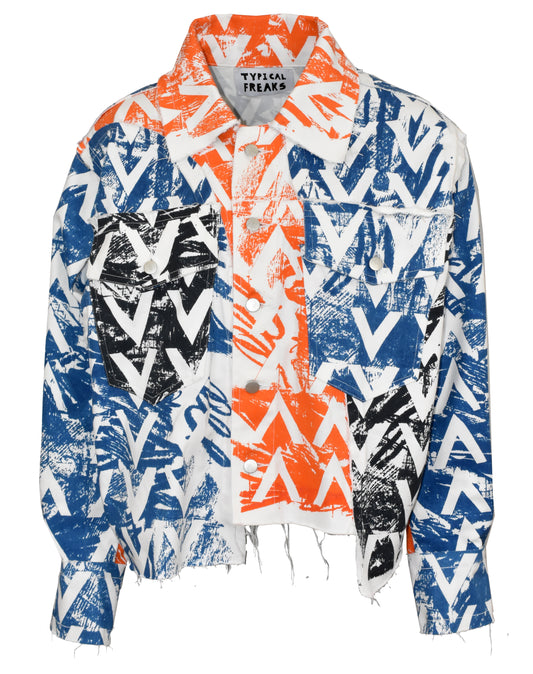 Chevron Denim Jacket