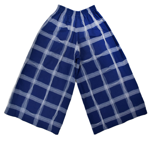 Navy Grid Trousers