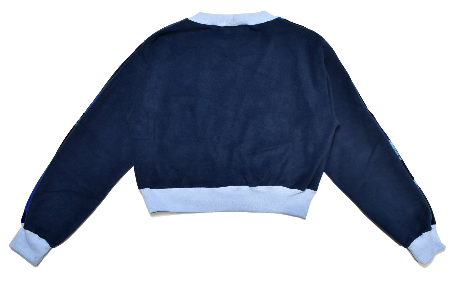 Velvet Collage Crop Sweatshirt #1