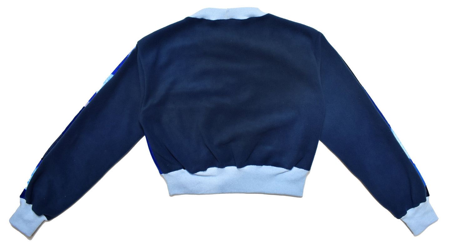 Velvet Collage Crop Sweatshirt #2